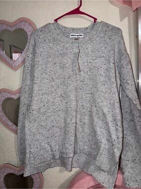 DKNY Gray Speckled Crewneck Sweater